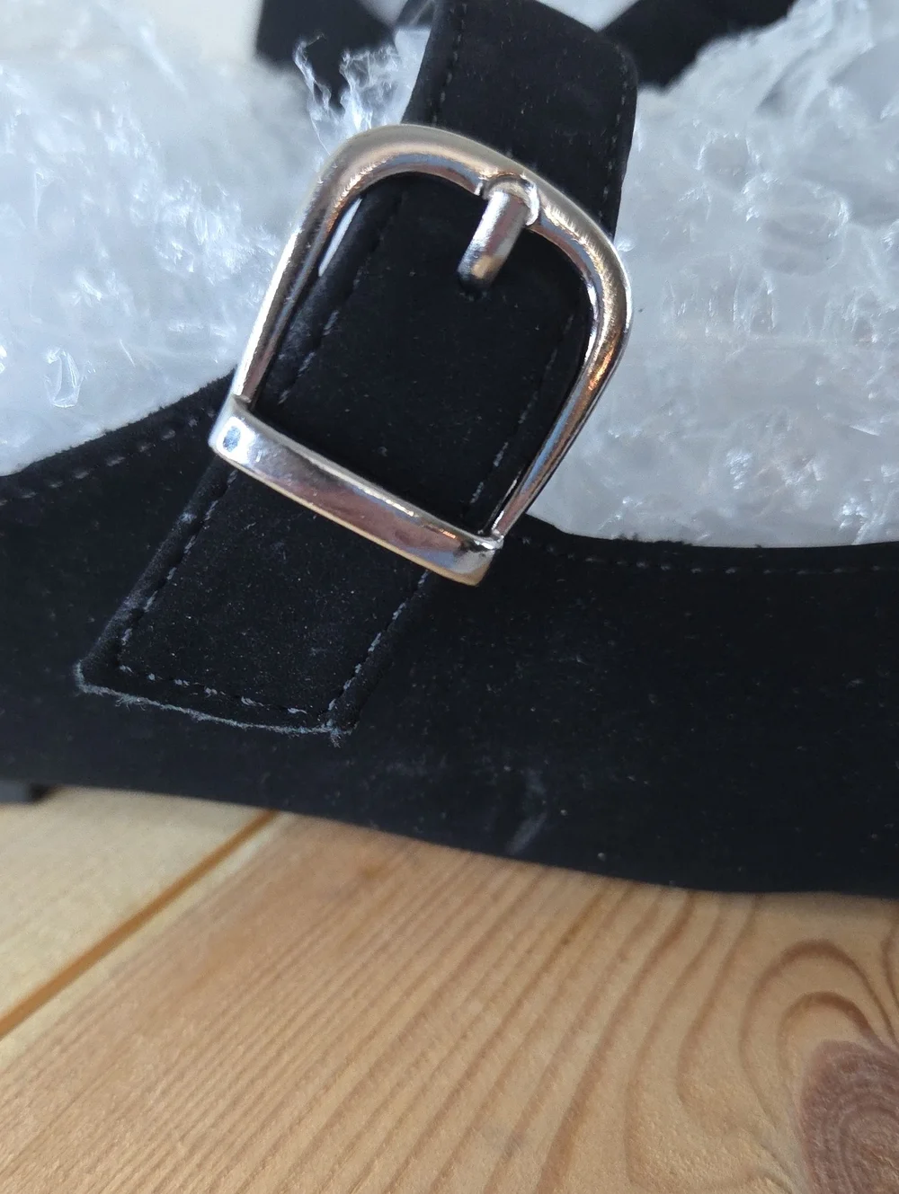 me Too Summer Black Mary Jane Buckle Flats 8W